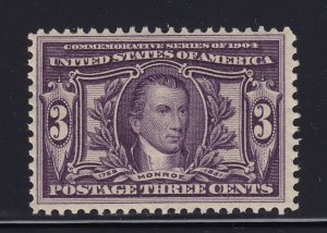 325 VF+ original gum never hinged with nice color cv $ 180 ! see pic !