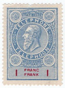 (I.B) Belgium Telephone : 1Fr Colbalt Blue