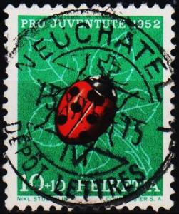 Switzerland. 1952 10c+10c S.G.J143 Fine Used