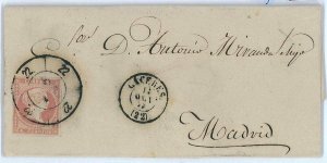 P0122 - SPAIN - POSTAL HISTORY - #48 on cover from CACERES Wheel of Car 22-