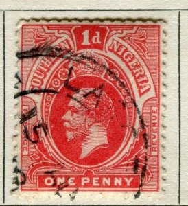 SOUTHERN NIGERIA; 1912 early GV issue fine used 1d. value