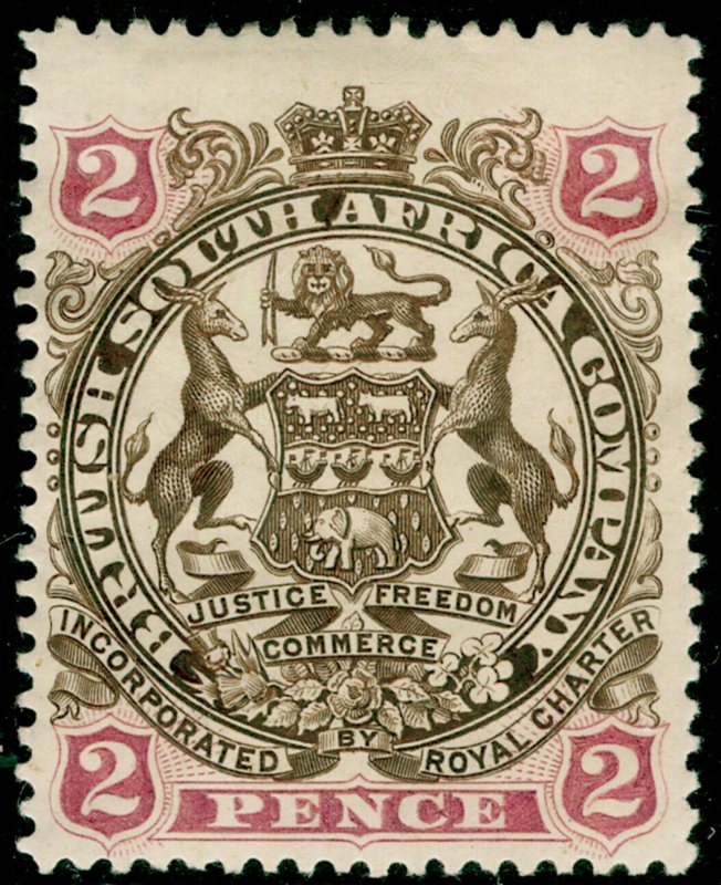 RHODESIA SG68, 2d brown & mauve, M MINT. Cat £28. 