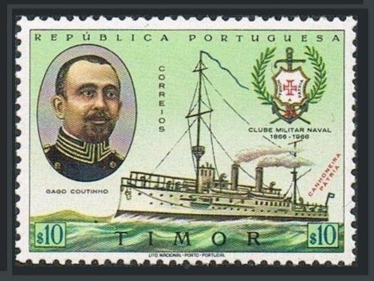 Timor Port 323,MNH.Michel 346. Navy Club 1967.Capt.G.Coutinho,gunboat Patria.