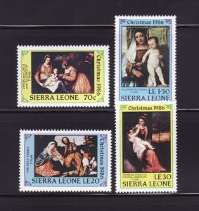 Sierra Leone 818-821 Set MNH Art, Titian Paintings