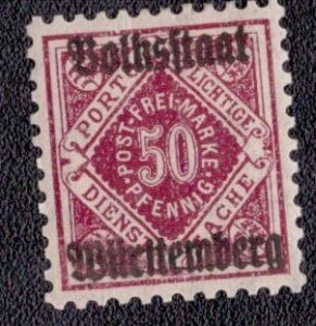 Wurttemberg - O52 1919 MH