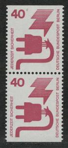 Germany Berlin Scott # 9N321, mint nh, pair, from booklet pane