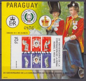 1978 Paraguay 3091/B326 25th anniversary of the coronation of Elizabeth II