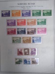 collection on pages Norfolk Island 1947-66 mint most NH IW: CV $286