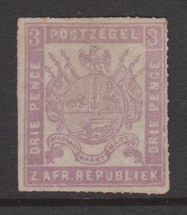 Transvaal 1870 Sc#25 SG#24 MNG Fine Roulette 15.5 Otto, Gustrow, M-Schwerin