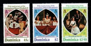 DOMINICA SG612/4 1978 CORONATION MNH