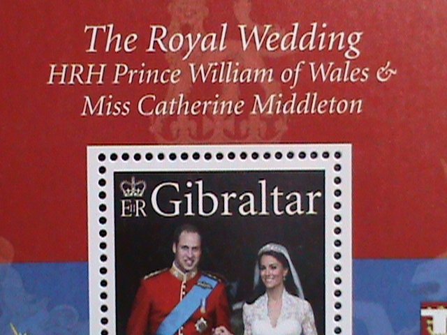 GIBRALTAR-2011-SC#1283-ROYAL WEDDING-MNH S/S-SCV.$12-VF