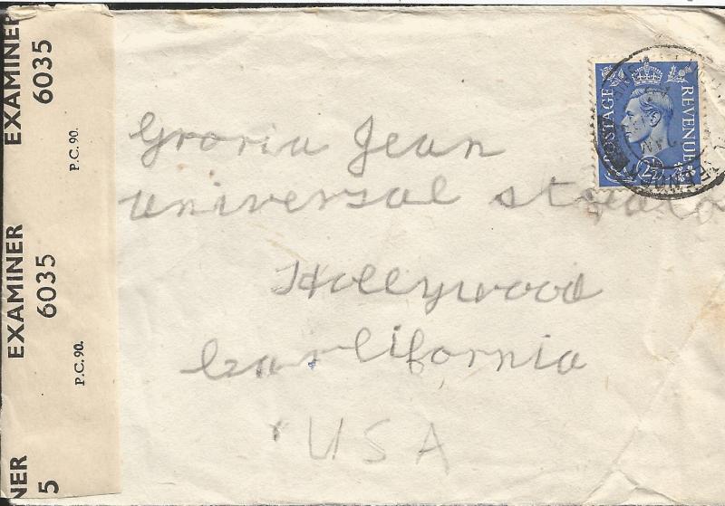 M) 1946, GREAT BRITAIN, POSTAGE REVENUE 2 1/2 POSTAL STAMP IN BLUE, CIRCULATED C