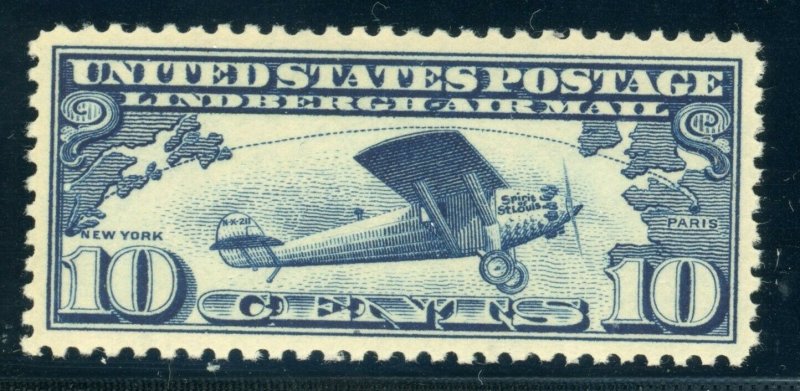 US Stamp #C10 Spirit of St Louis 10c - PSE Cert - XF-SUP 95 - MNH - SMQ $140.00 