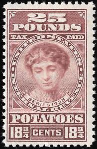 RI8 18 3/4 cent Potato Tax Stamps Mint OG NH F-VF