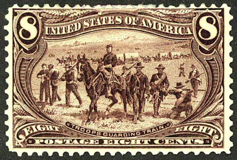 U.S. #289 MINT OG HR PAPER ON BACK 