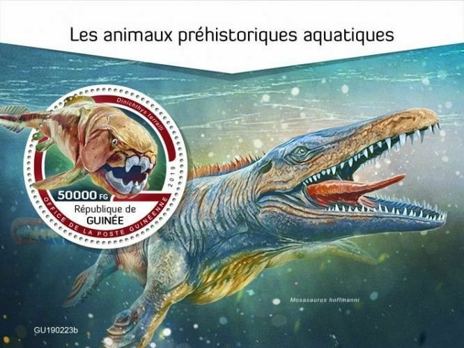 Z08 IMPERF GU190223b GUINEA (Guinee) 2019 Prehistoric water animals MNH