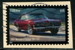 5718 US (60c) Pony Cars - Mercury Cougar XR-7 SA, used on paper