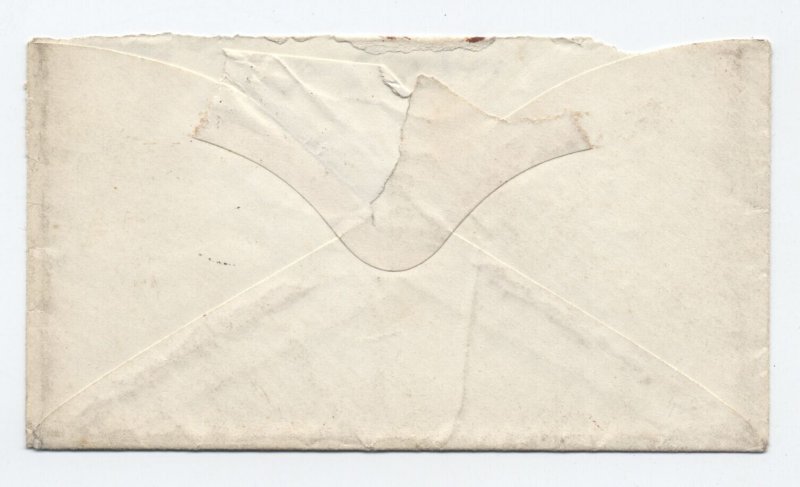 c1860 New Bedford MA to Bolton forwarded #26 cover [H.4116]