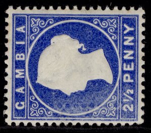 GAMBIA QV SG27, 2½d deep bright blue, NH MINT. Cat £12.