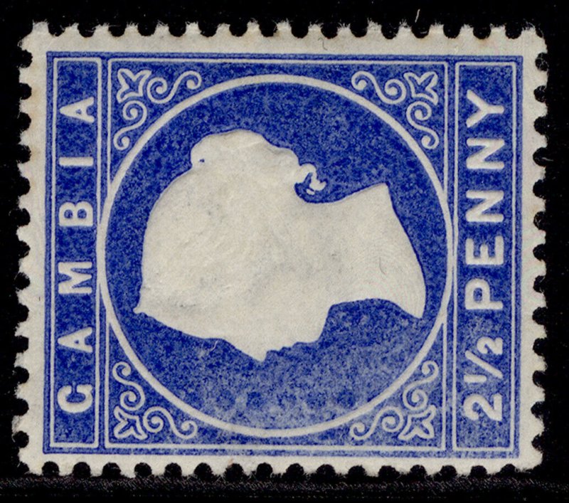 GAMBIA QV SG27, 2½d deep bright blue, NH MINT. Cat £12.