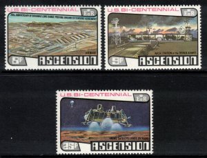 ASCENSION 1976 USA Bicentennial; Scott 215-17, SG 219-21; MNH