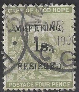 Cape of Good Hope - Mafeking 1900 SC 166 Used SCV $425.00