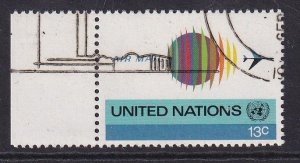 United Nations  New York  #C19 cancelled 1974 globe and jet 13c