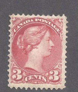 Canada # 41a MH 3c SMALL QUEEN PERF 12 x 12 1/4  BS30191