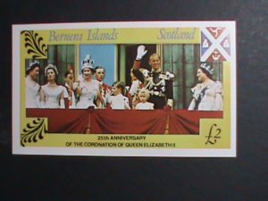 BERNERA ISLANDS-SCOTLAND- 25TH CORONATION OF QUEEN IMPERF-MNH S/S-VERY FINE