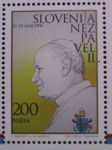 SLOVENIA 1996 SC# 254 VISIT OF POPE JOHN PAUL II MNH S/S VF-HARD TO FIND