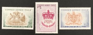 Chile 1968 #c285-7, Coat of Arms, MNH.