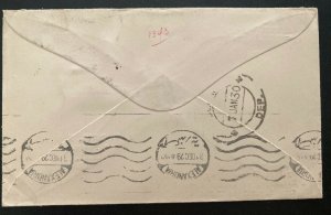 1929 Valletta Malta First flight Airmail cover FFC To Delhi India Via Karachi