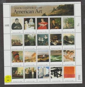 U.S. Scott #3236 American Art Stamps - Mint NH Sheet - BM Plate