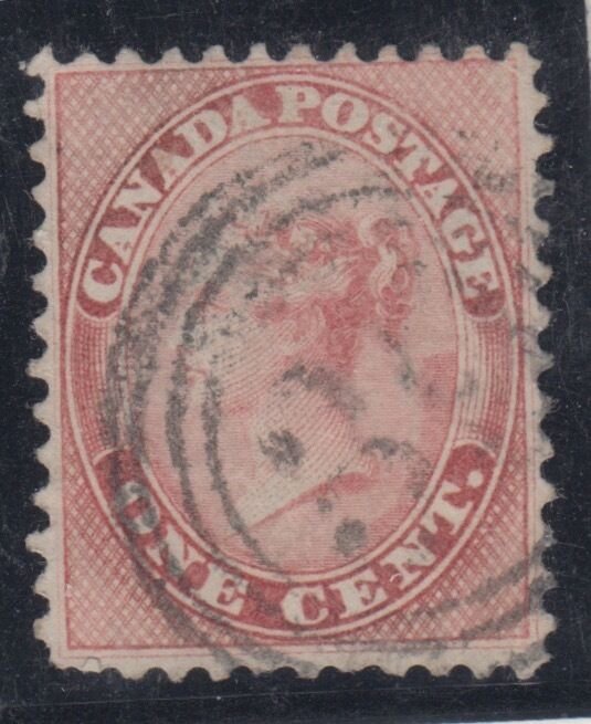 4 ring #39 ST. JOHNS CE RF5 ** cancel VF with * certificate * #14 1c Rose Canada