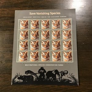 US SCOTT B5 Semi Postal Sheet - 44¢ + 11¢ Save Vanishing Species (1) - MNH- Sup