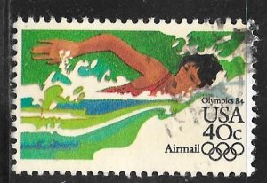 USA C107: 40c Swimming, used, F-VF