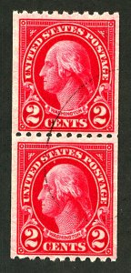 U.S. #606 USED PAIR