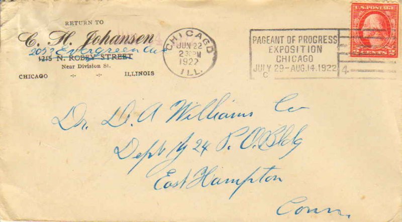 United States Illinois Chicago, Ill. 1922 Universal Machine Type (4) Pageant ...