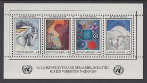 UN Vienna 66 WFUNA Souvenir Sheet MNH VF