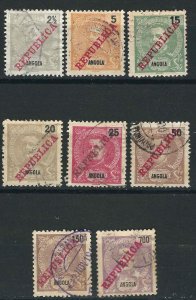 Angola 8 Different  Used F/VF 1911 SCV $9.20