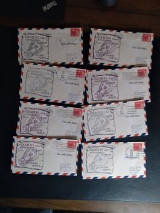 Lot of 8 Card Stock 8 Cent Airmail 1962 US Postage Stamps Scott C64