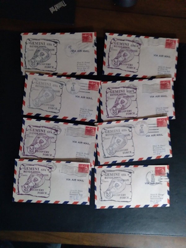 Lot of 8 Card Stock 8 Cent Airmail 1962 US Postage Stamps Scott C64