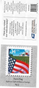 US #3495a  34c United We Stand, Booklet of 20 (MNH) CV $18.00