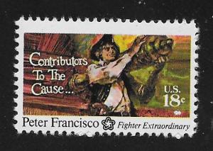 SC# 1562 - (18c) - Peter Francisco - MNH single