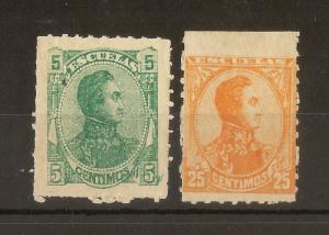 Venezuela 1880's 5c & 25c Bloivar Mint