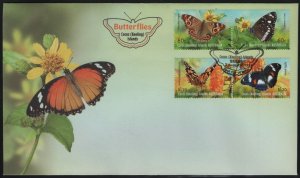 Cocos Islands 2012 FDC Sc 365-366 Butterflies