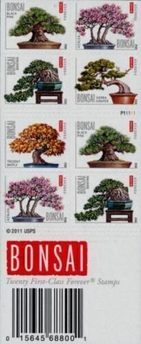 2012 45c Forever Bonsai, Azalea, Maple, Booklet of 20 Scott 4618-4622 Mint VF NH