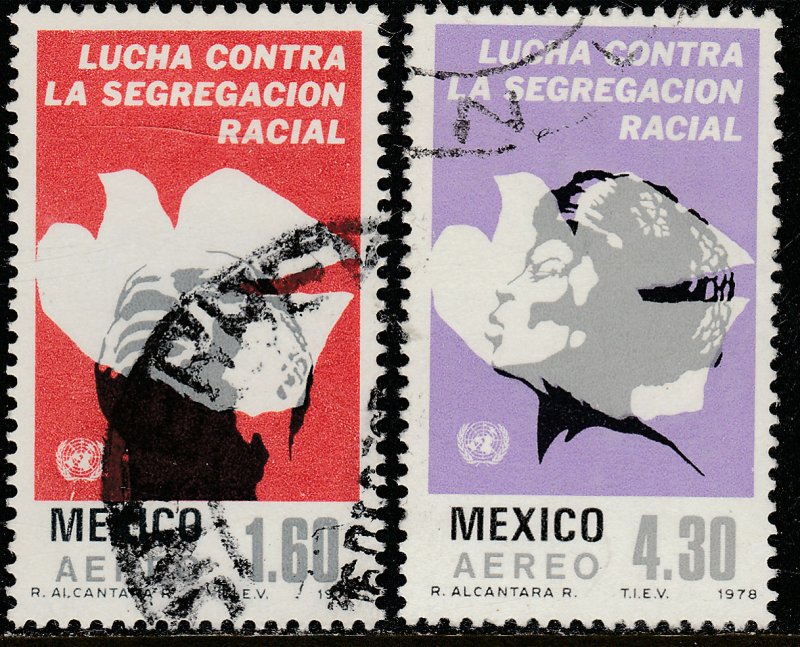 MEXICO C583-C584, Anti-Apartheid Year. Used. F-VF. (818)