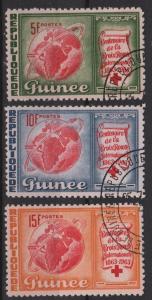 Guinea 1963 - Scott 309.. 311  CTO - Red Cross 