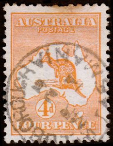 Australia Scott 6a, Deep Orange (1913) Used F, CV $40.00 M